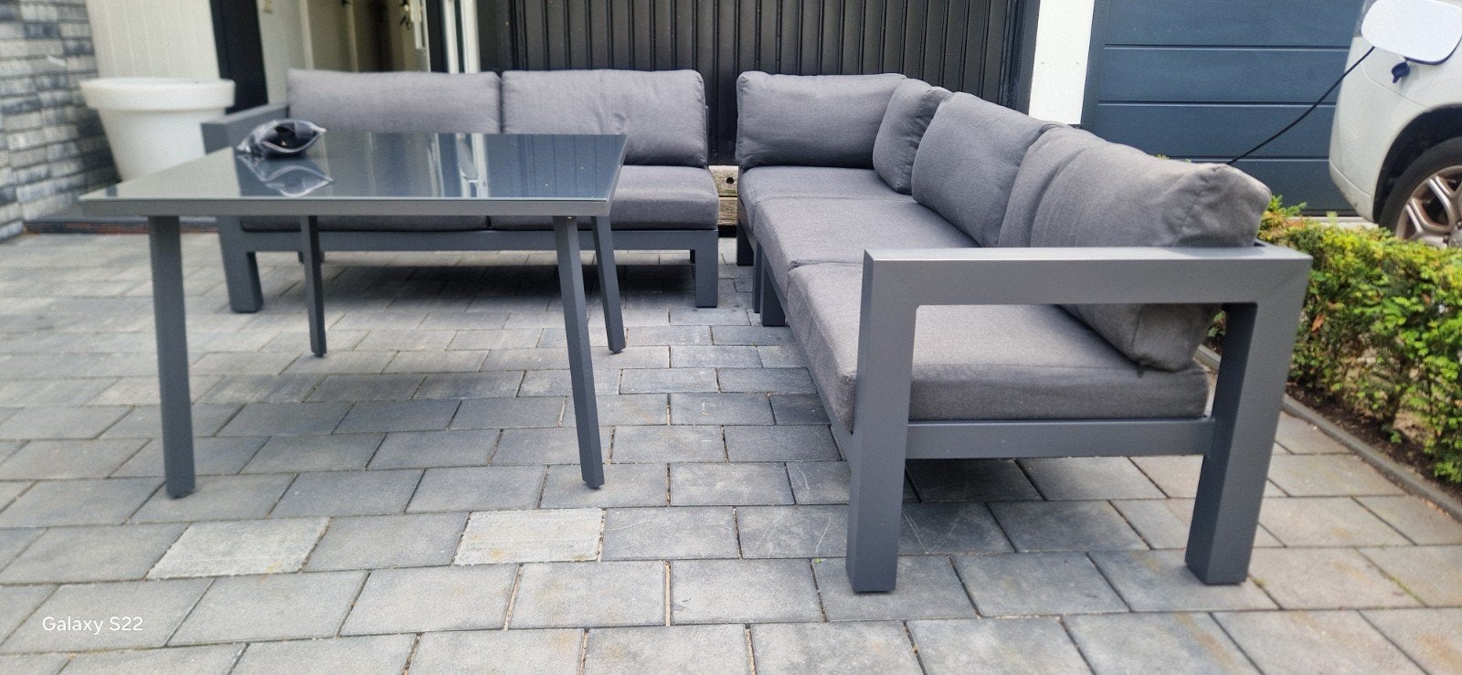 Bellagio Aluminium Loungeset - Modern en Comfortabel, Tuin en Terras, 5 zitplaatsen, Bank, Aluminium, Ophalen of Verzenden