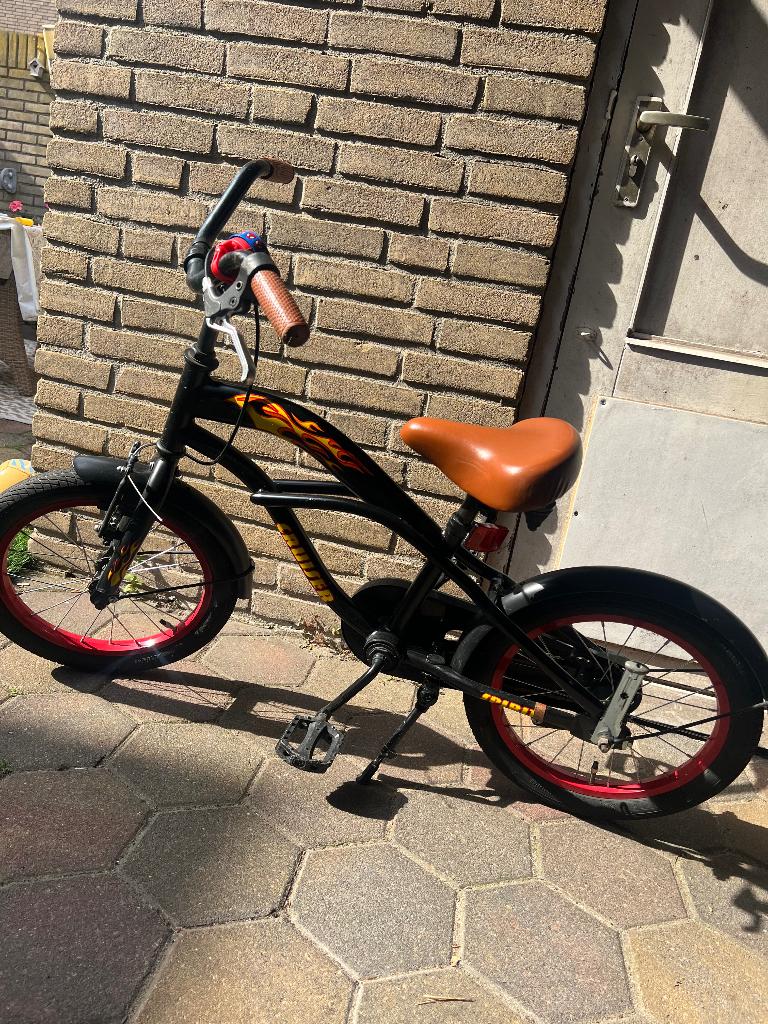 Jongens fiets 16 inch, Fietsen en Brommers, Fietsen | Jongens, Ophalen, Terugtraprem, Gebruikt, Handrem