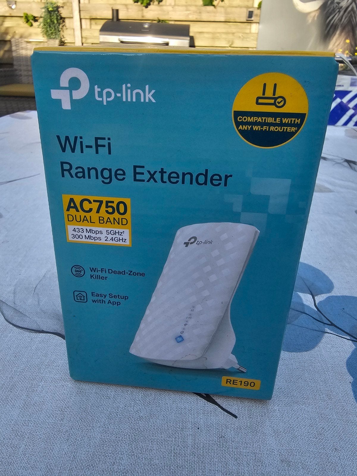 TP-Link AC750 Wi-Fi Range Extender RE190 Dual Band, Computers en Software, Ophalen of Verzenden, Nieuw, Router, TP-Link