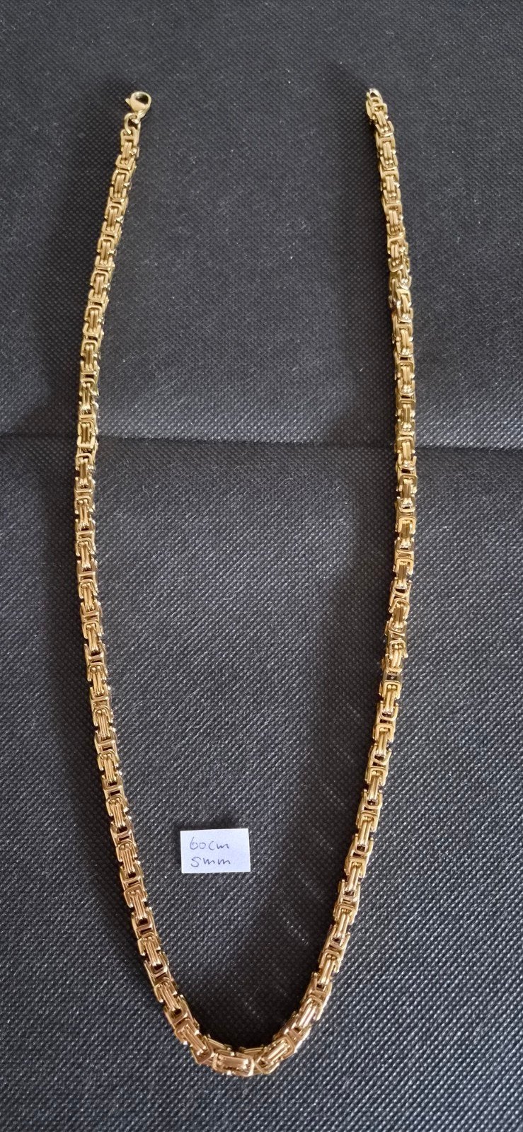 Stijlvolle Koningsketting 60cm 5mm, Ophalen of Verzenden, Nieuw, Goud