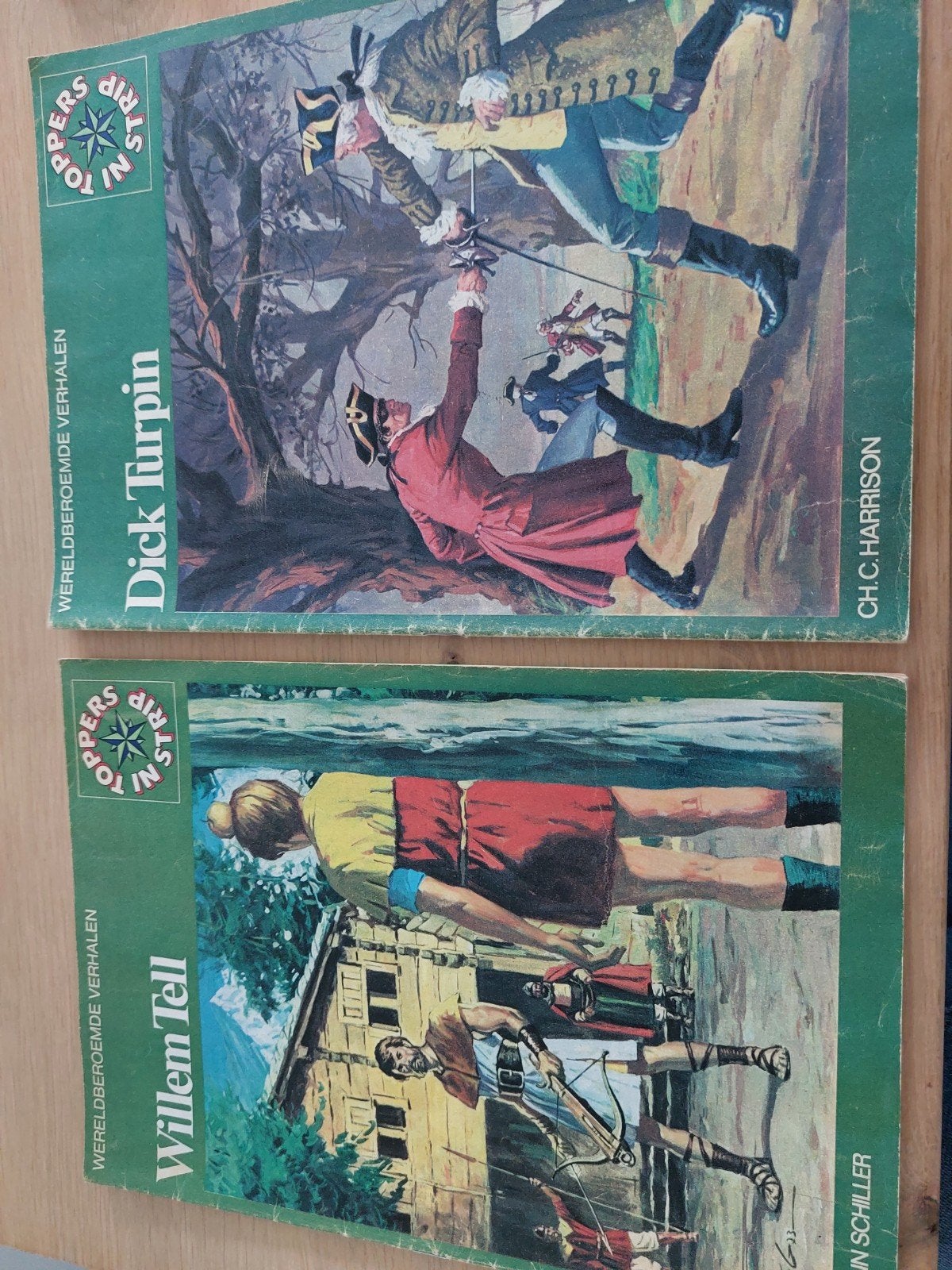 Toppers in Strip: Dick Turpin & Willem Tell (2 stripboeken), Meerdere stripboeken, Ophalen of Verzenden, Gelezen, C.H. Harrison, J. Schiller