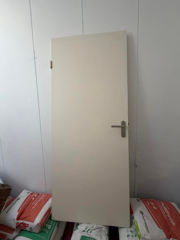 Binnendeuren met chromen handgrepen en sloten, Ophalen, Gebruikt, Minder dan 80 cm, Binnendeur
