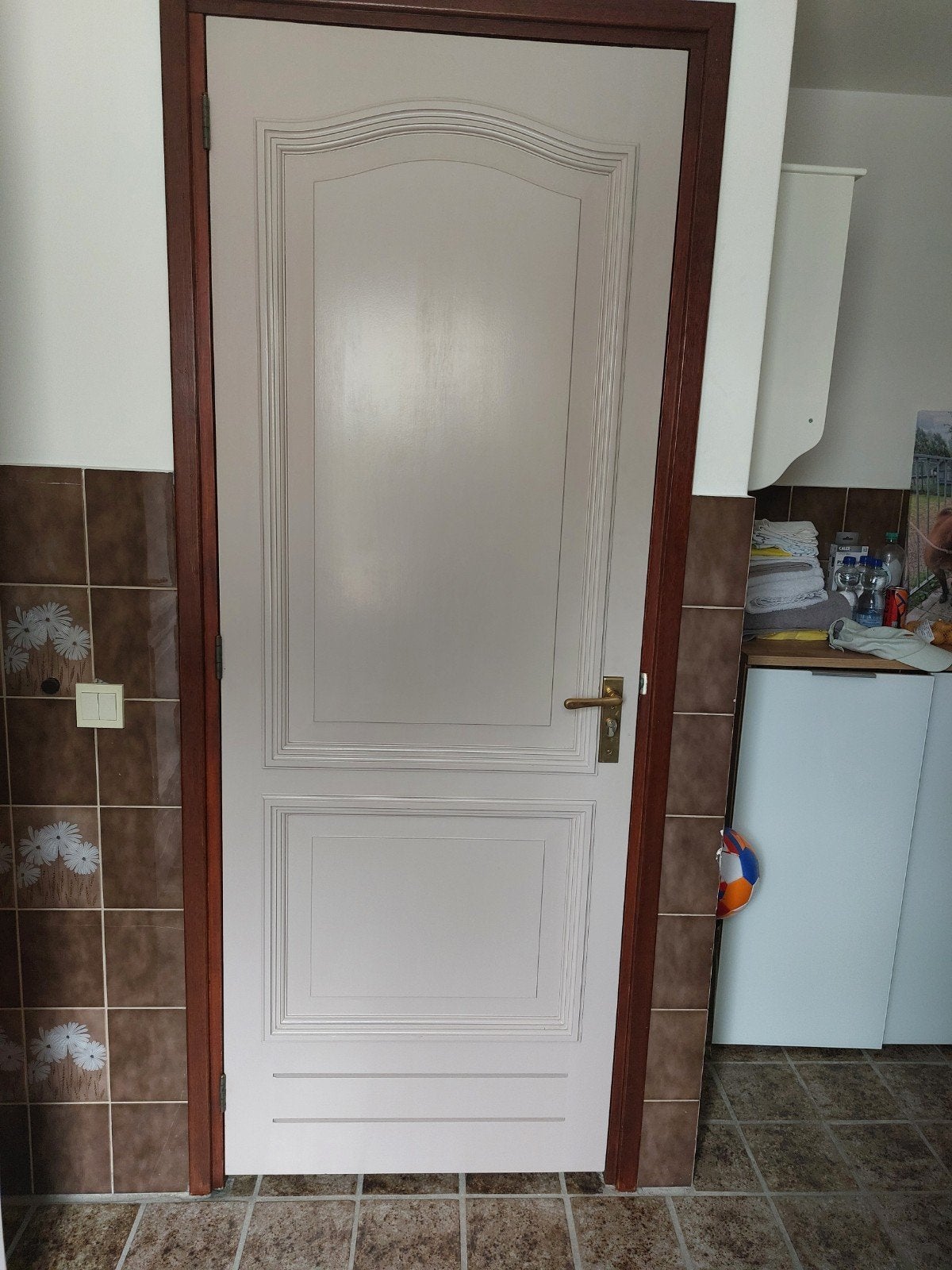 Merbau deuren: 4x glas 82.5x211.5 cm, 4x dicht 78x211.5 cm, Ophalen