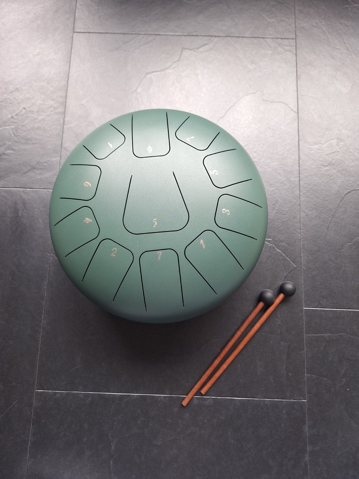 Steel Tongue Drum - Groen - Zo goed als nieuw