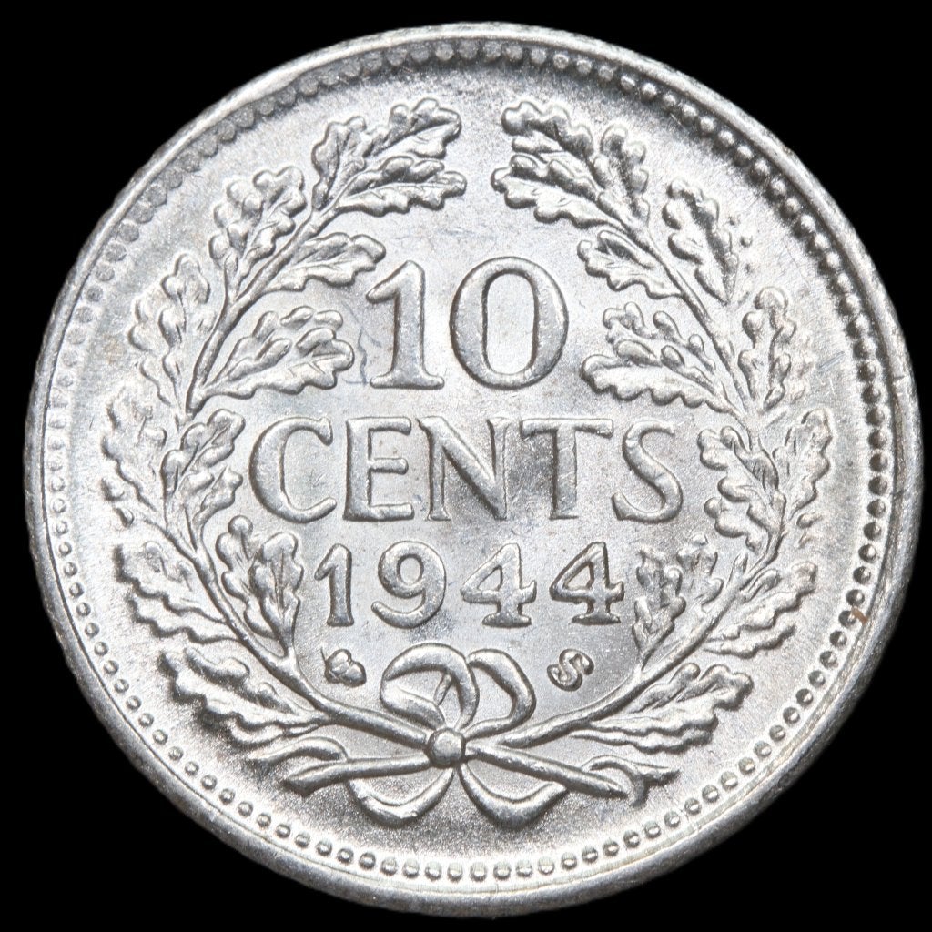 10 cent 1944 ES. Unc., Zilver, Ophalen of Verzenden, 10 cent, Koningin Wilhelmina
