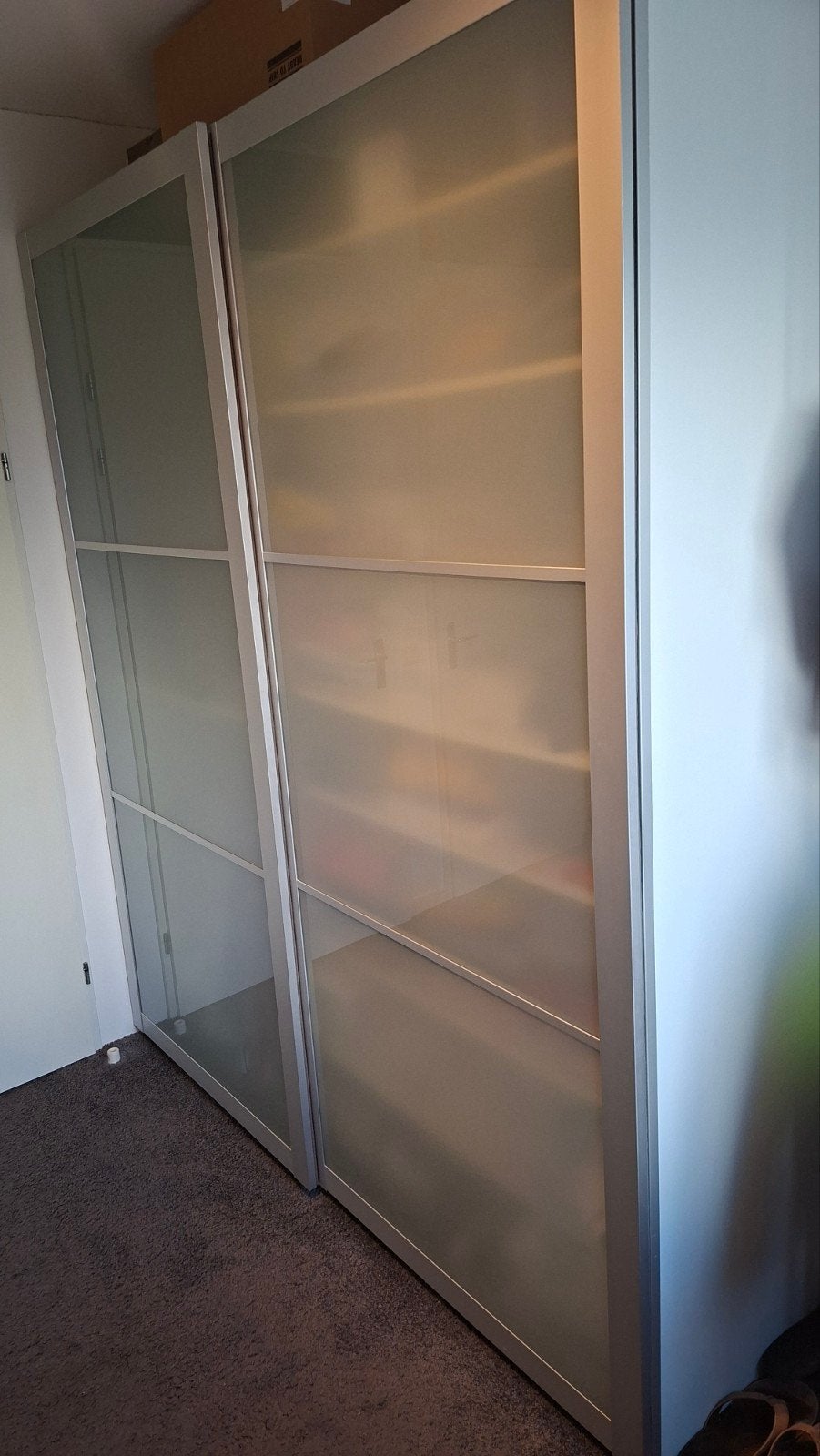 Glazen schuifdeuren 2x102cm Ikea Pax kast, Ophalen, Minder dan 25 cm, Glas, 200 cm of meer
