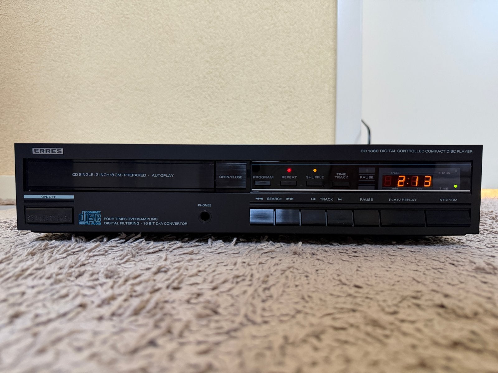 Erres CD 1380 (Philips CD 380) CD-speler - Uitstekende staat, Ophalen of Verzenden, Zo goed als nieuw, Philips