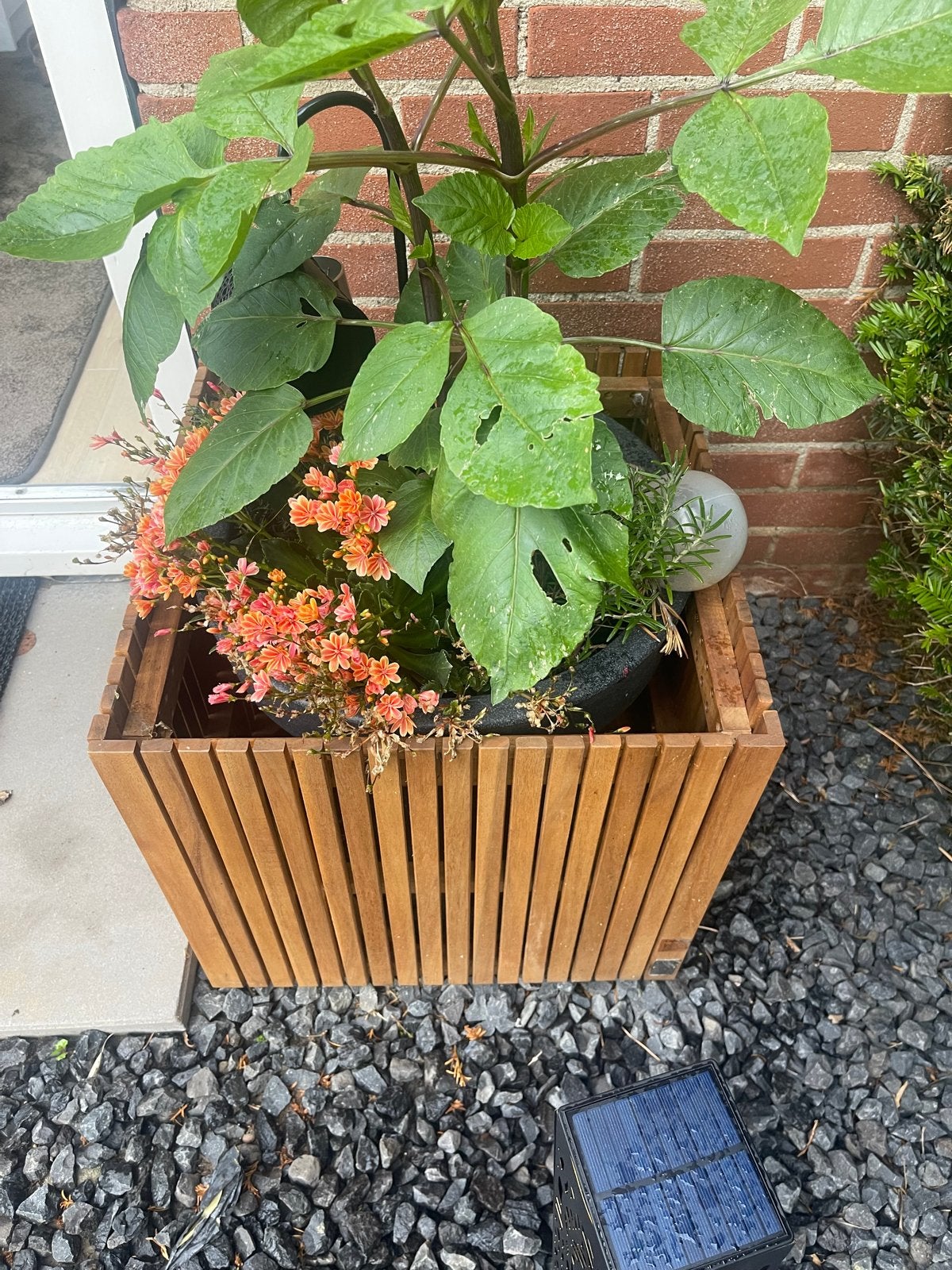 Houten plantenbak voor buiten, Ophalen, Gebruikt, Balkon, Vierkant