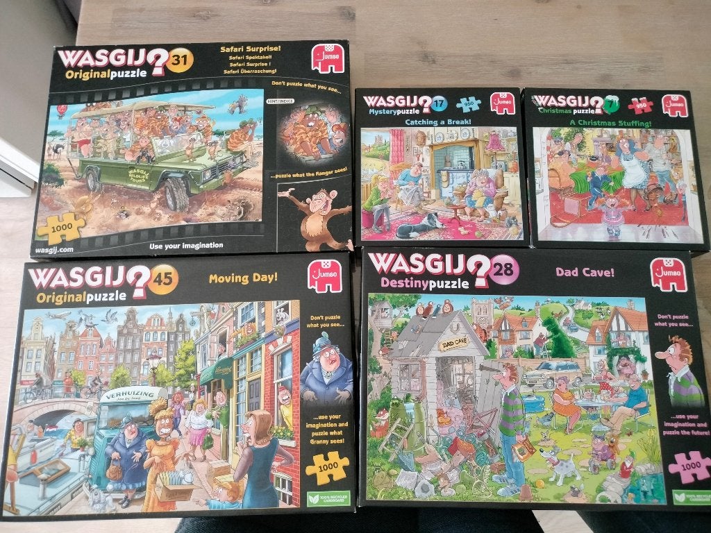 Legpuzzels Wasgij, Hobby en Vrije tijd, Ophalen, 500 t/m 1500 stukjes, Zo goed als nieuw, Legpuzzel