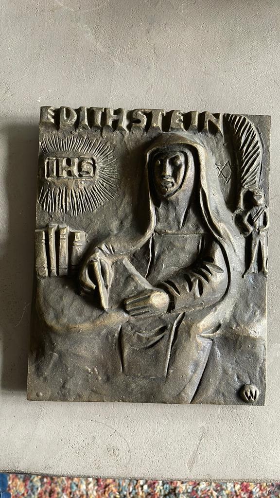 Bronzen reliëf van Edith Stein - Religieuze kunst, Antiek en Kunst, Ophalen of Verzenden