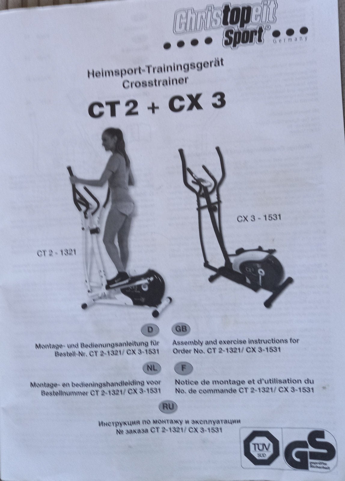 Christopeit Sport Crosstrainer CT 2 + CX 3, Sport en Fitness, Gebruikt, Benen, Ophalen of Verzenden, Crosstrainer