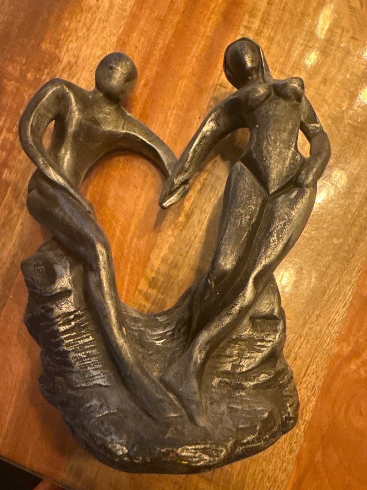 Decoratief beeld 'Liefde' - Man en Vrouw, Zwart, Ophalen of Verzenden, Zo goed als nieuw, Metaal