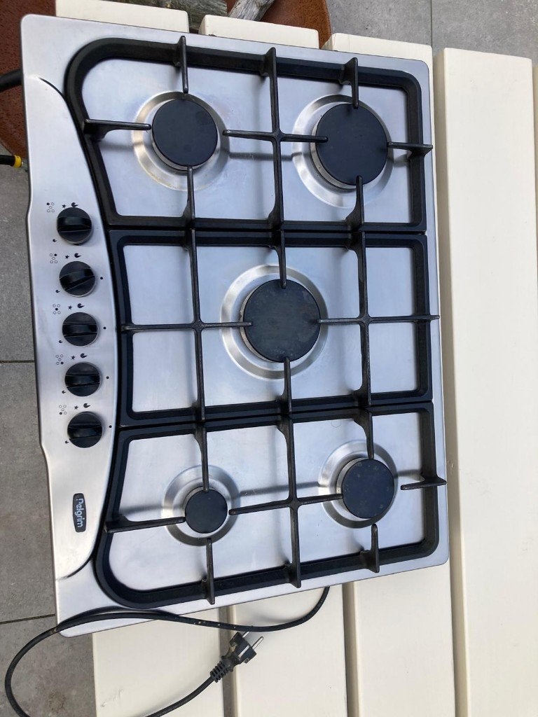 5 pits gas kooktoestel, Ophalen, Gebruikt, 50 tot 100 cm, Minder dan 100 cm
