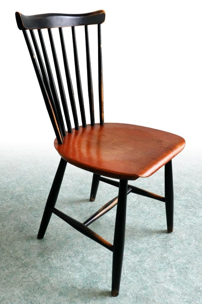 6x vintage Pastoe 'Haga' spijlenstoel, Antiek en Kunst, Ophalen