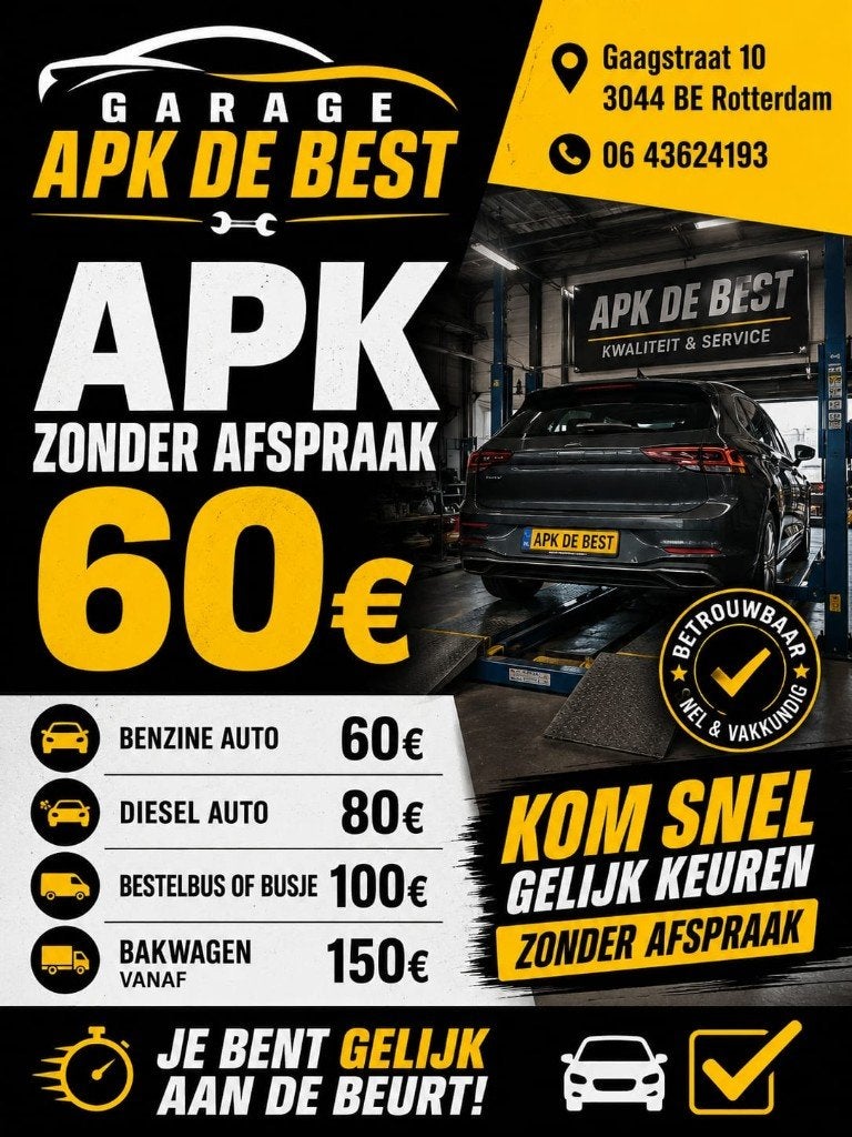 Apk keuringstation rotterdam, Auto diversen, Ophalen of Verzenden