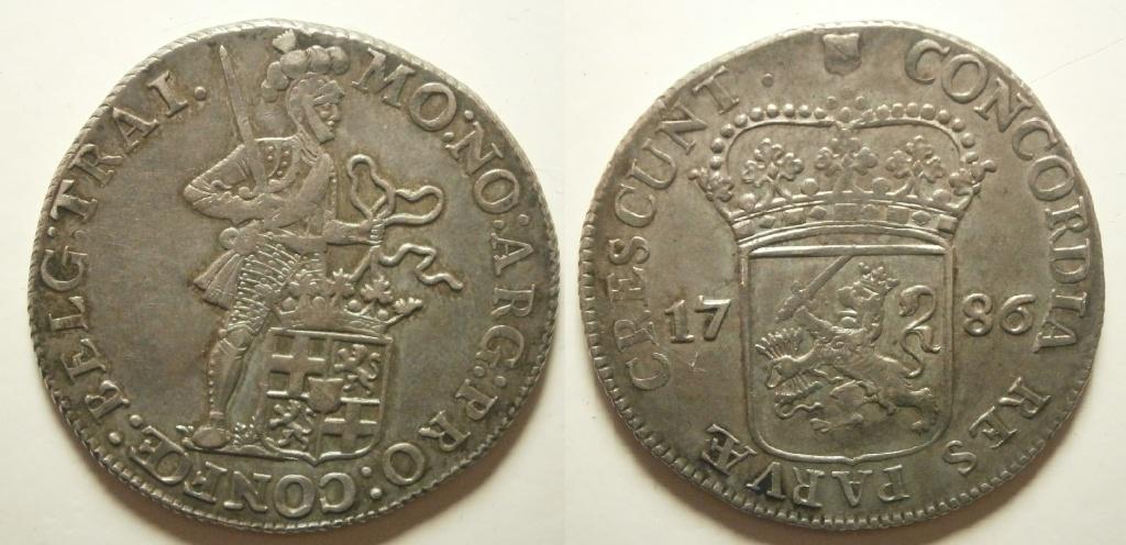 Utrecht Dukaat zilver 1786 -moeilijk jaar, Vóór koninkrijk, Zilver, Ophalen of Verzenden, Losse munt