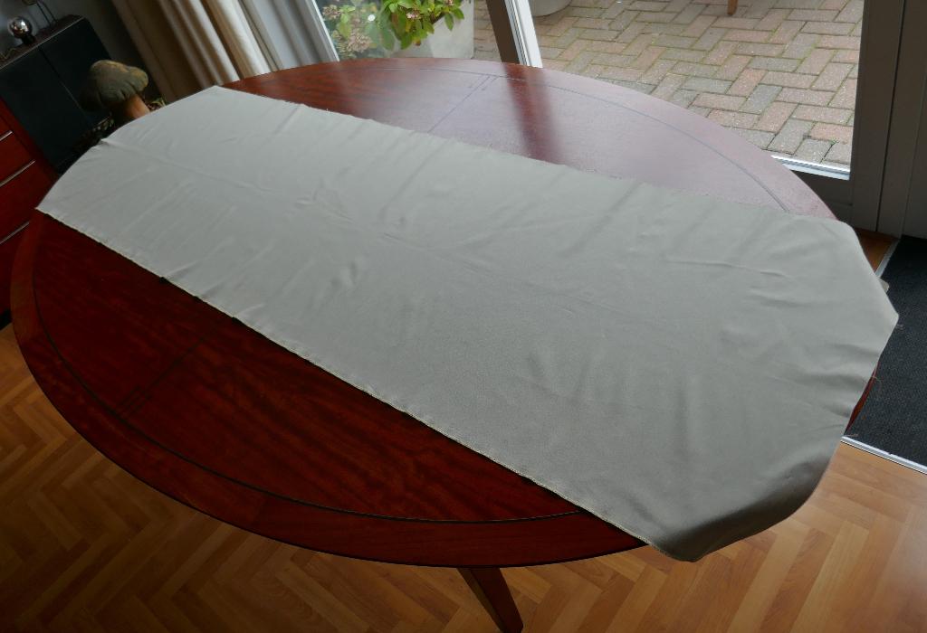 Coupon gordijnstof, kleur beige-linnen 70 x 250 cm., Overige materialen, Beige, Nieuw, Ophalen of Verzenden