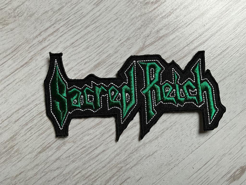 Patch Sacred Reich ca 13 x 6 cm zwart/groen, Nieuw, Ophalen of Verzenden, Emmen, Regina