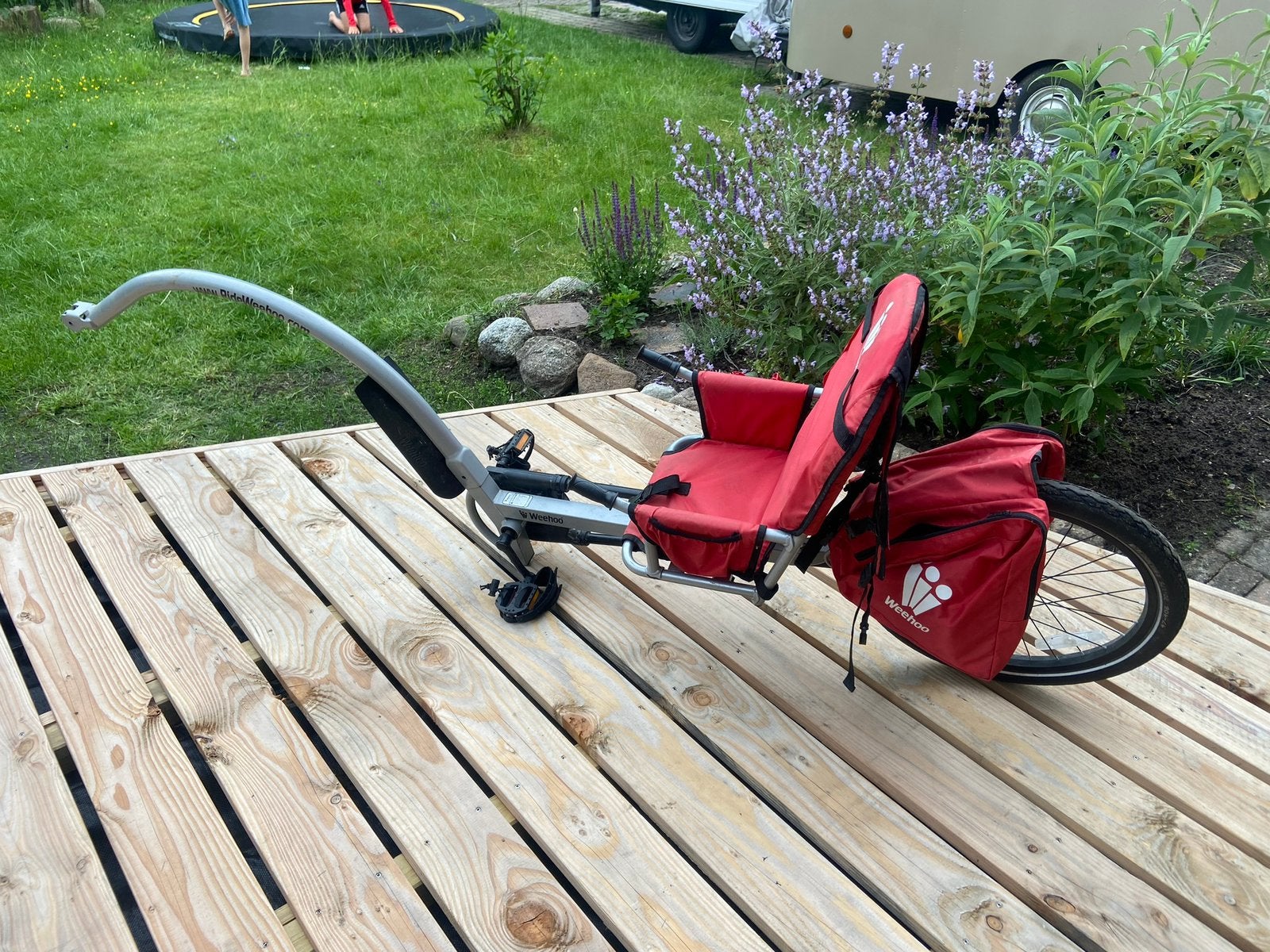 Fijne weehoo aanhangfiets, Fietsen en Brommers, Fietsaccessoires | Aanhangers en Karren, Ophalen, Gebruikt, Aanhangfiets, 20 tot 40 kg