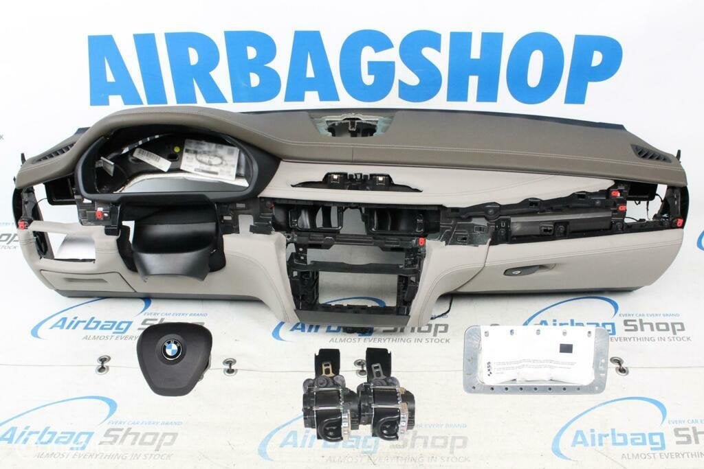 Airbag set Dashboard bruin/grijs leder HUD BMW X6 F16, Auto-onderdelen, Gebruikt, Ophalen of Verzenden