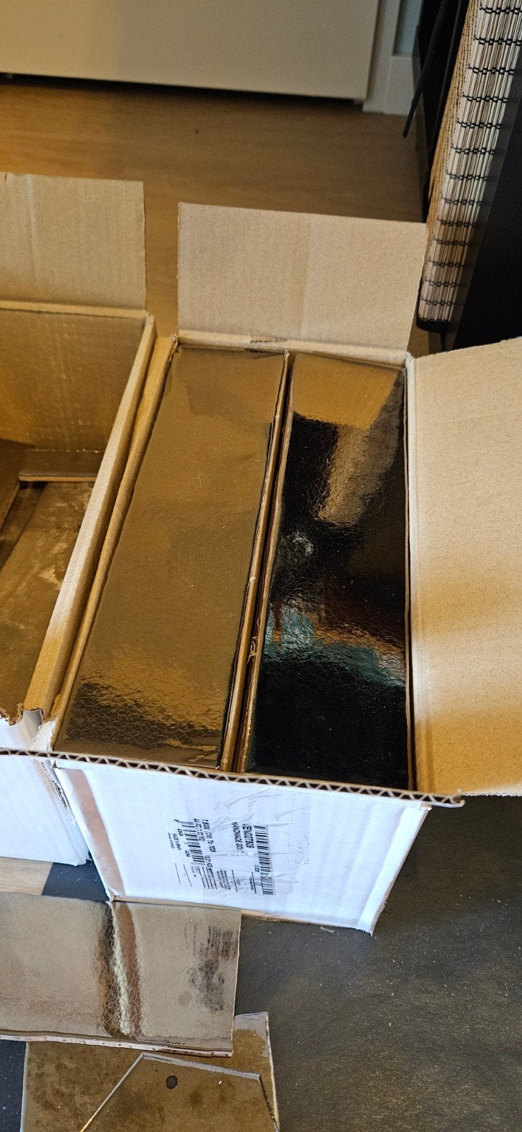 Gouden handvorm wandtegels 7,5x30 cm (1 doos, 1m²), Doe-het-zelf en Verbouw, Tegels, Ophalen, Nieuw, Minder dan 20 cm, 20 tot 40 cm