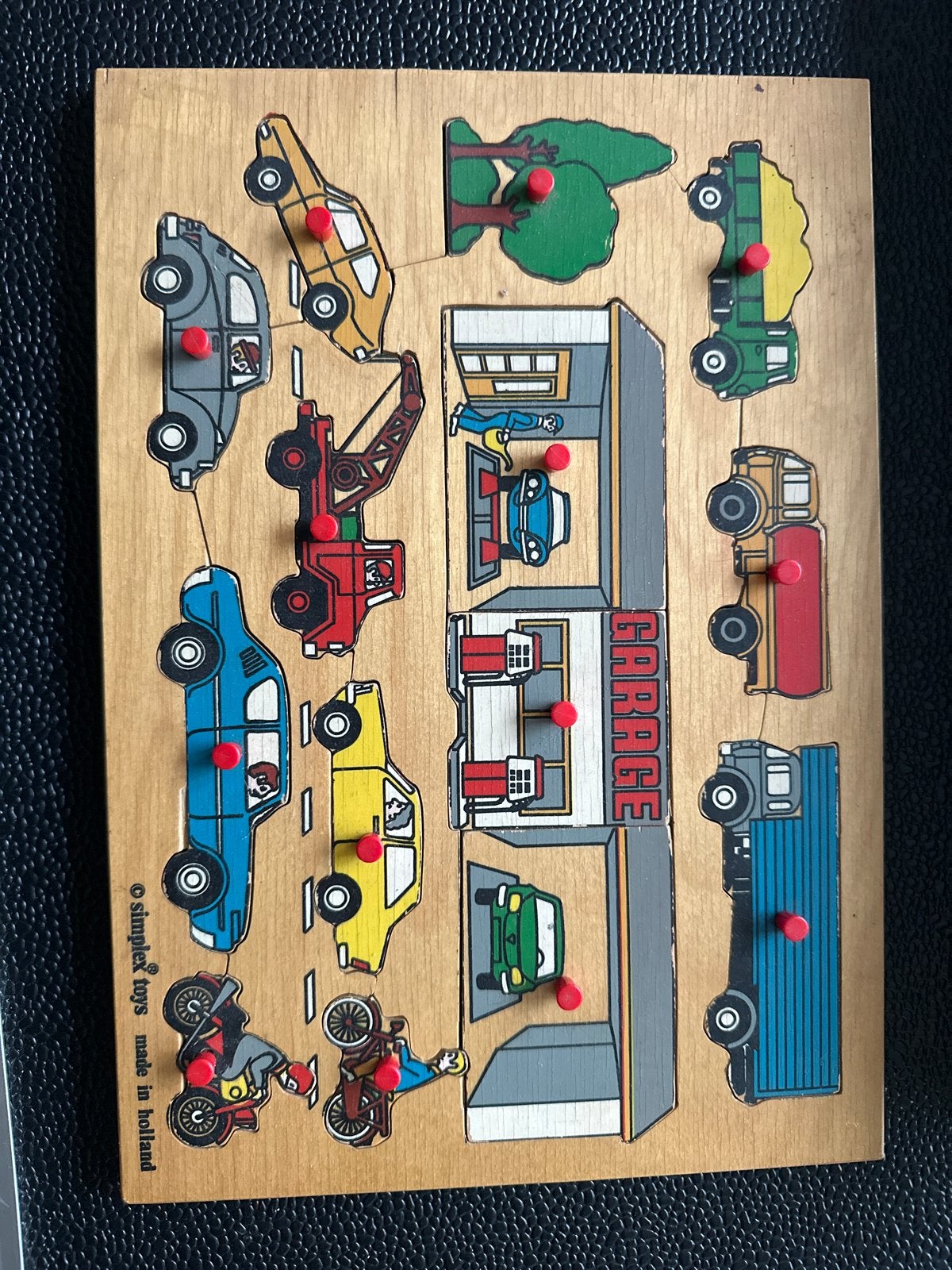 Simplex Toys Garage Puzzel met Voertuigen, Ophalen of Verzenden, Gebruikt, Puzzelen