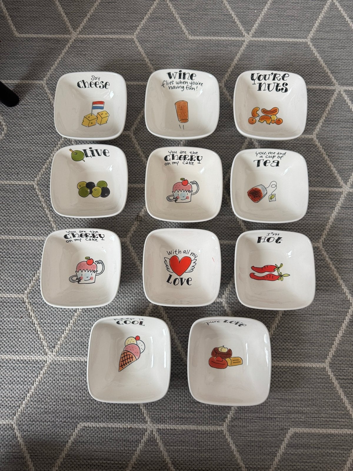 Blond Amsterdam - Set van 11 leuke schaaltjes met quotes, Ophalen, Keramiek, Modern, Blond Amsterdam