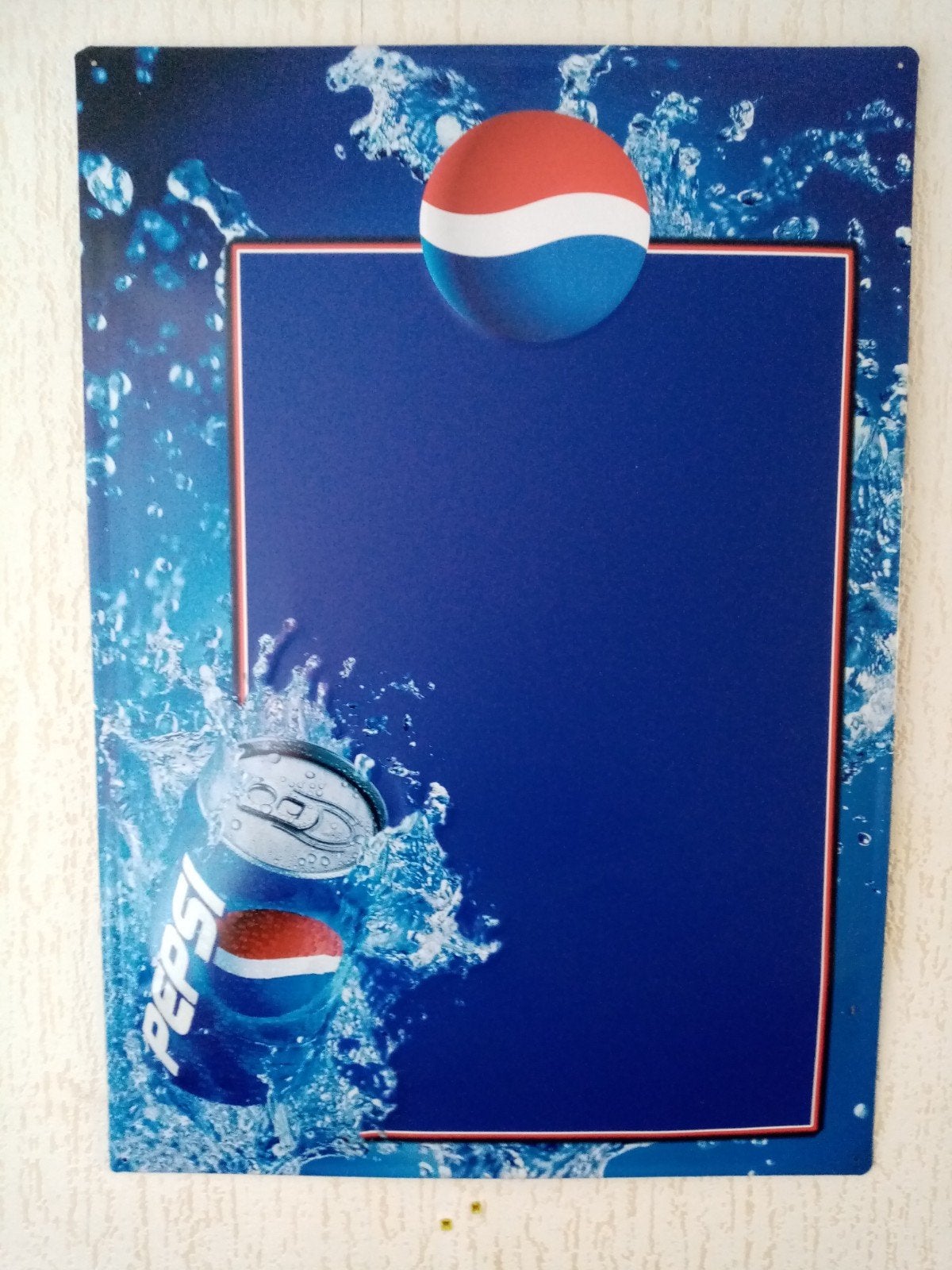 ijzeren Pepsi Cola reclame bord, Ophalen of Verzenden, Nieuw, Reclamebord