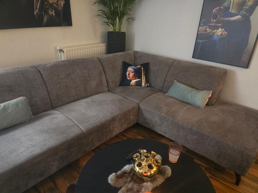 Hele mooi bank slecht 6 maanden oud wegens verandering inter, Ophalen of Verzenden, Zo goed als nieuw