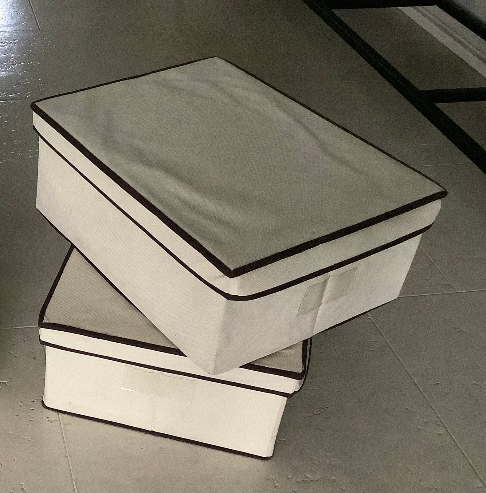 2 grote stoffen opbergdozen opbergdoos doos dozen stof box, Ophalen of Verzenden, Zo goed als nieuw