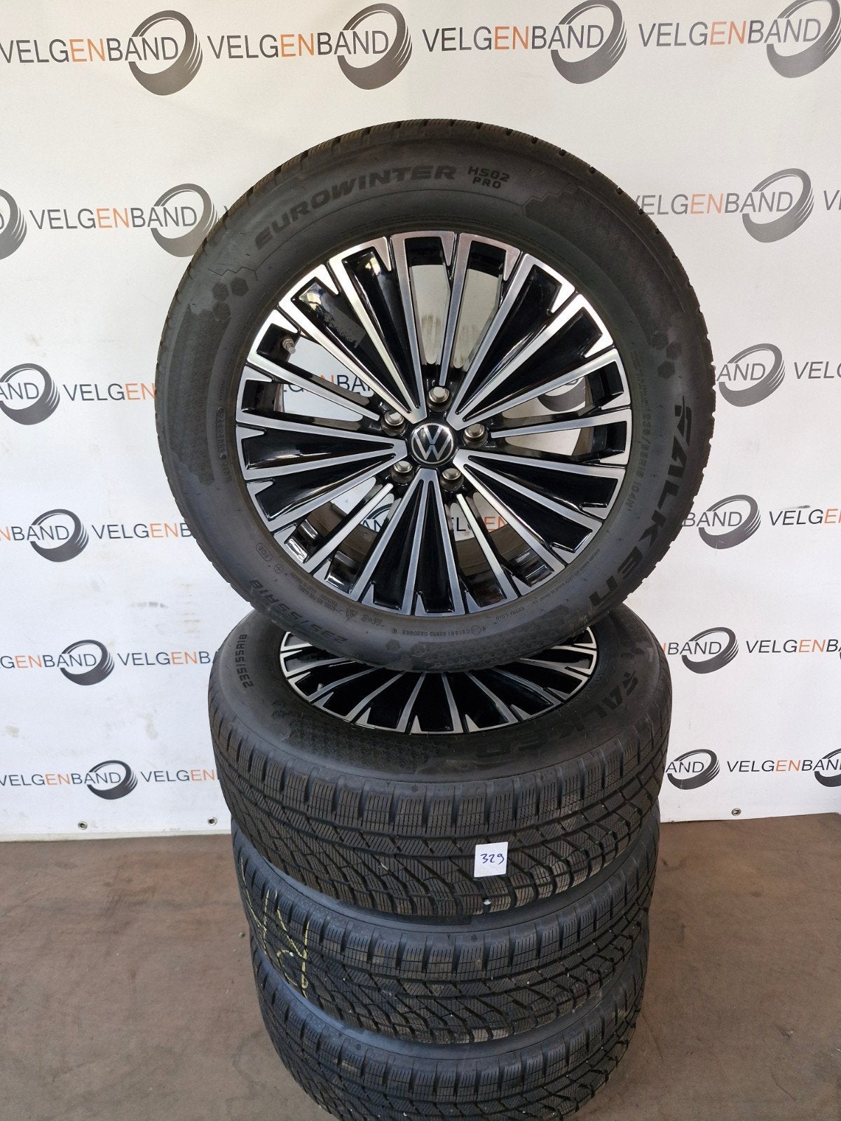 Winterset VW Tiguan Tayron Napoli 235 55 18 5x112 57,1, 18 inch, Gebruikt, ., Banden en Velgen