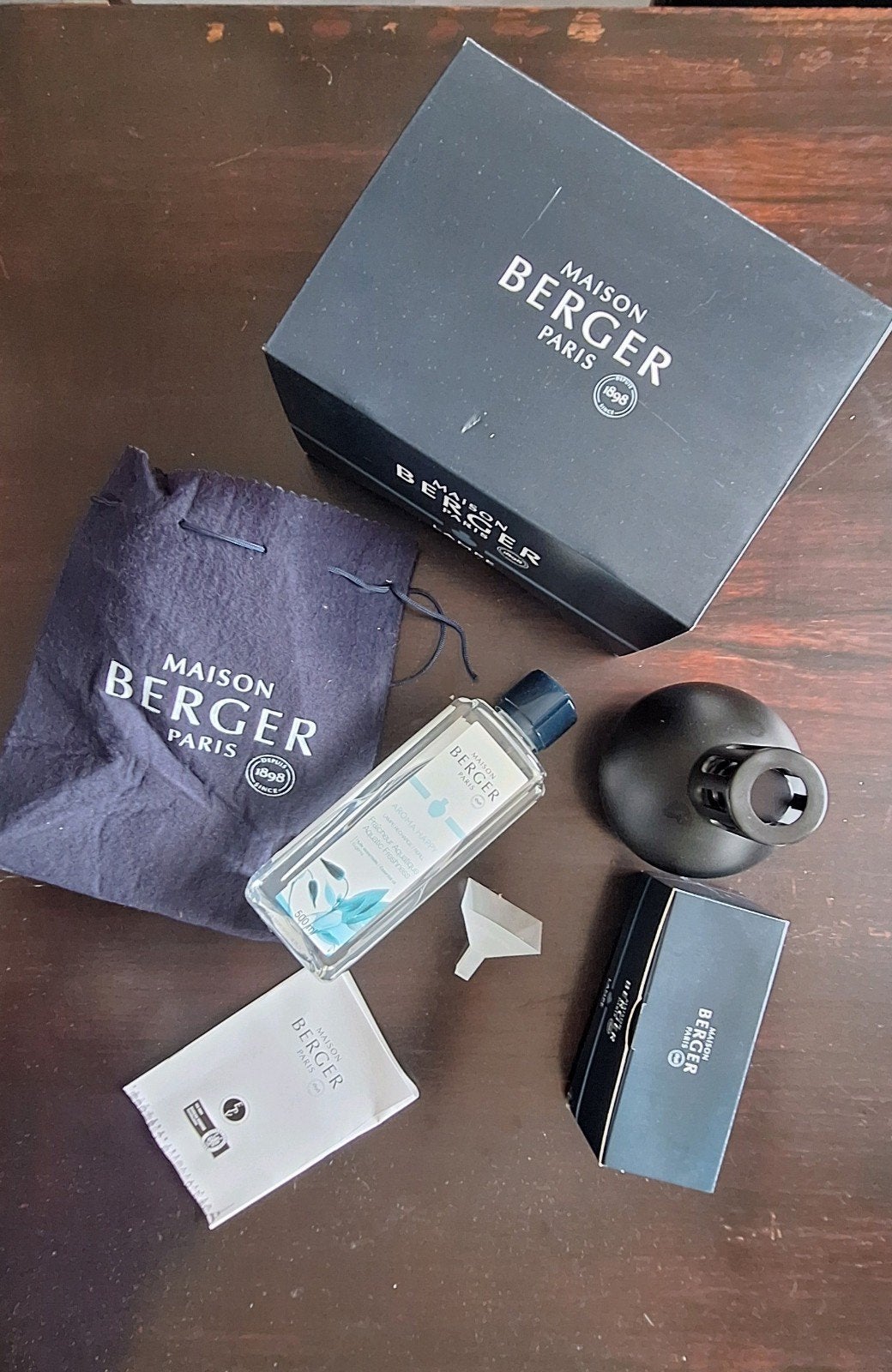 Maison Berger Paris Lampe met navulling  Aroma Happy Giftset, Zwart, Ophalen of Verzenden, Zo goed als nieuw, Modern