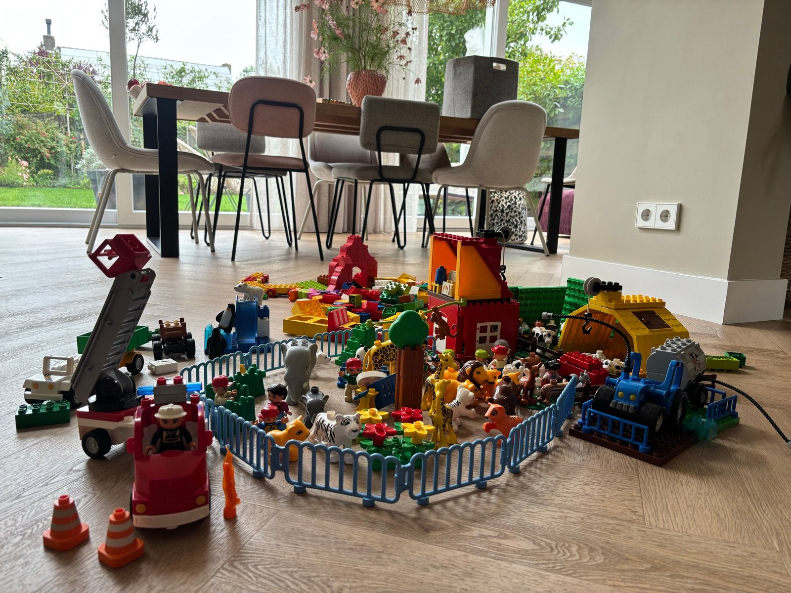 Grote collectie LEGO Duplo: Boerderij, Brandweer en meer!, Ophalen, Gebruikt, Overige merken