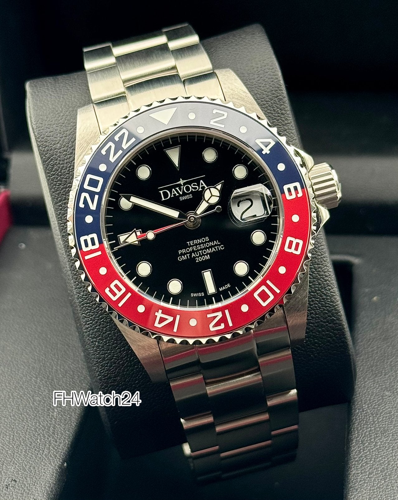 Davosa Ternos Professional GMT 161.571.60 “ Pepsi “. 2026 !, Sieraden, Tassen en Uiterlijk, Horloges | Heren, Overige merken, Staal