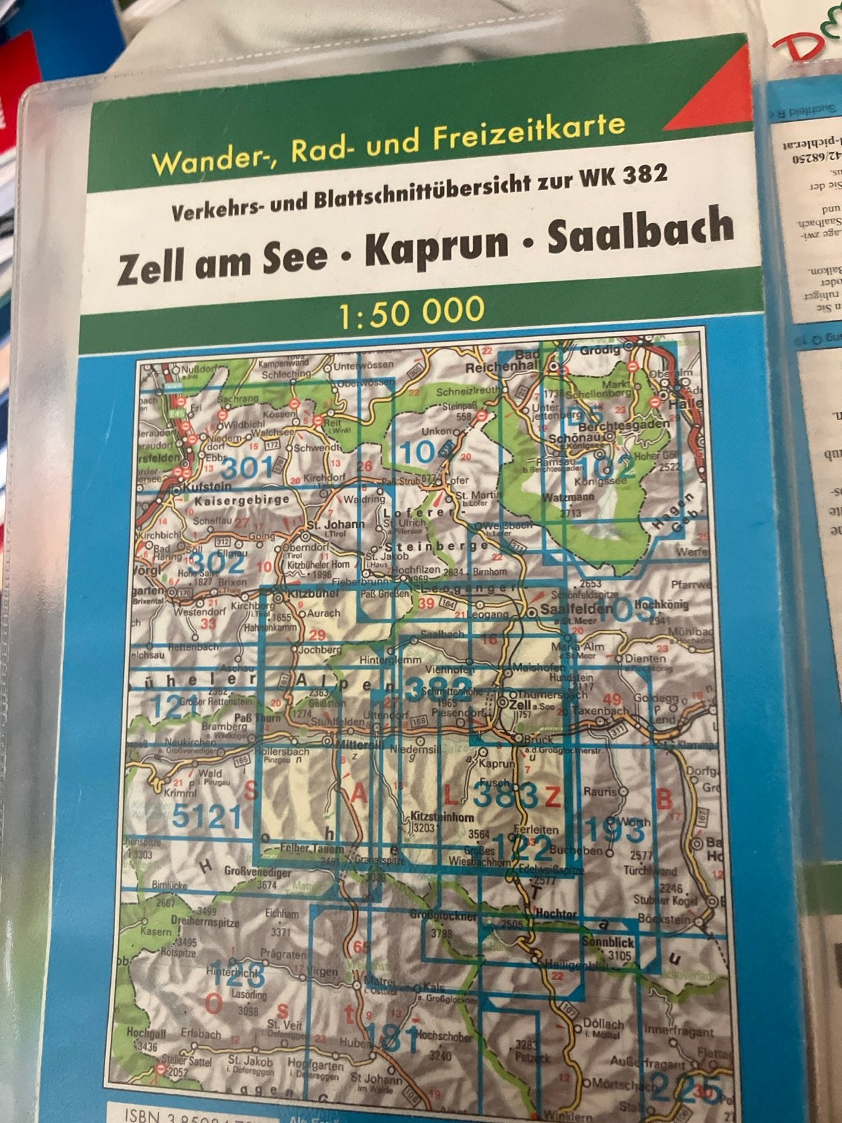 Oostenrijk Wandel-, fietskaart Zell am See Kaprun Saalba, Ophalen, 2000 tot heden, Europa Overig, Landkaart