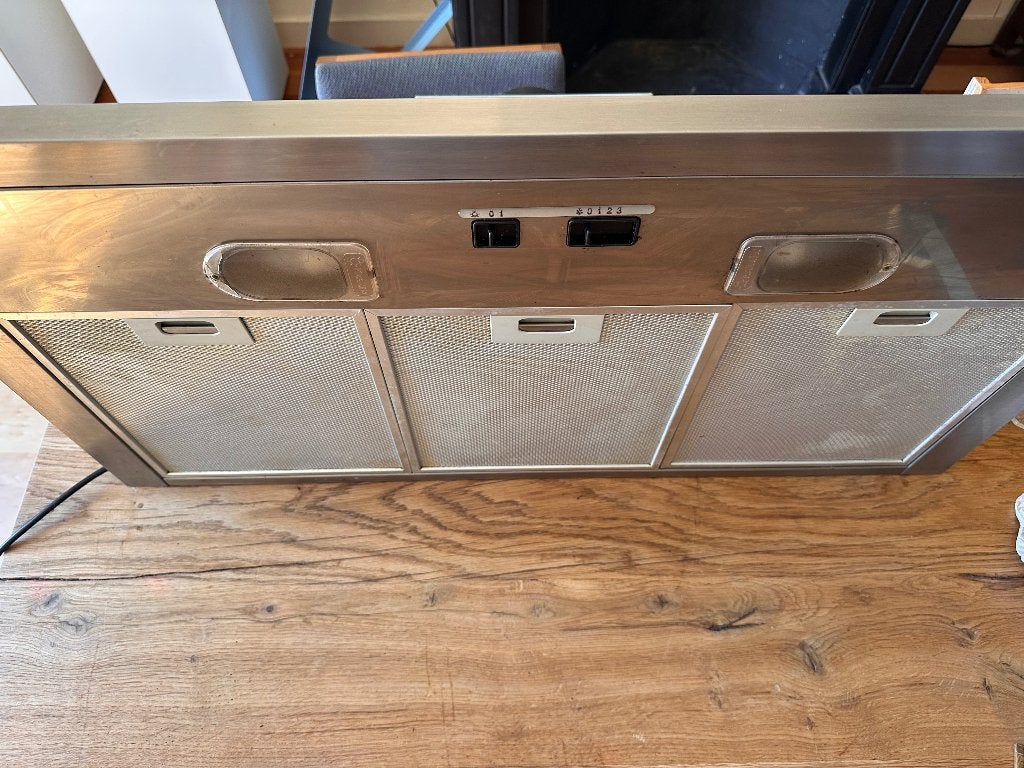 Afzuigkap 90cm MSDK IX, Ophalen, Gebruikt, Wandschouwkap, Vrijstaand