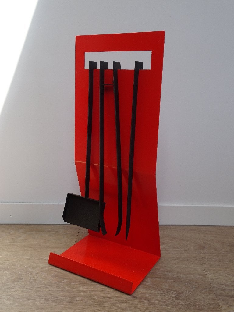Modern haardstel Memphis style, Ophalen, Gebruikt, Vrijstaande haard, Overige soorten