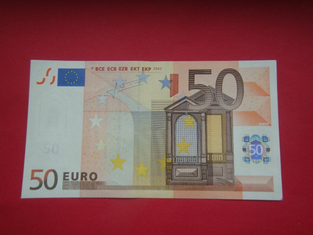 Bankbiljet België 50 Euro Trichet 2002., Verzenden, België, 50 euro, Los biljet