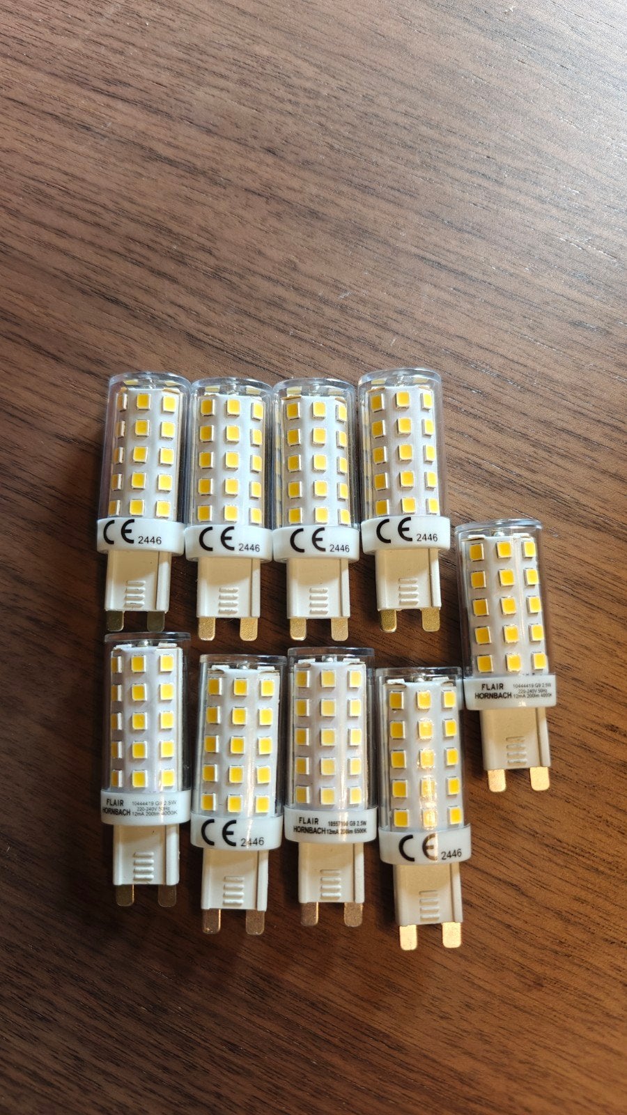 9x G9 LED lampjes van Hornbach, 2.5W, 200lm, 4000K, Ophalen of Verzenden, Zo goed als nieuw, Minder dan 30 watt, Led-lamp