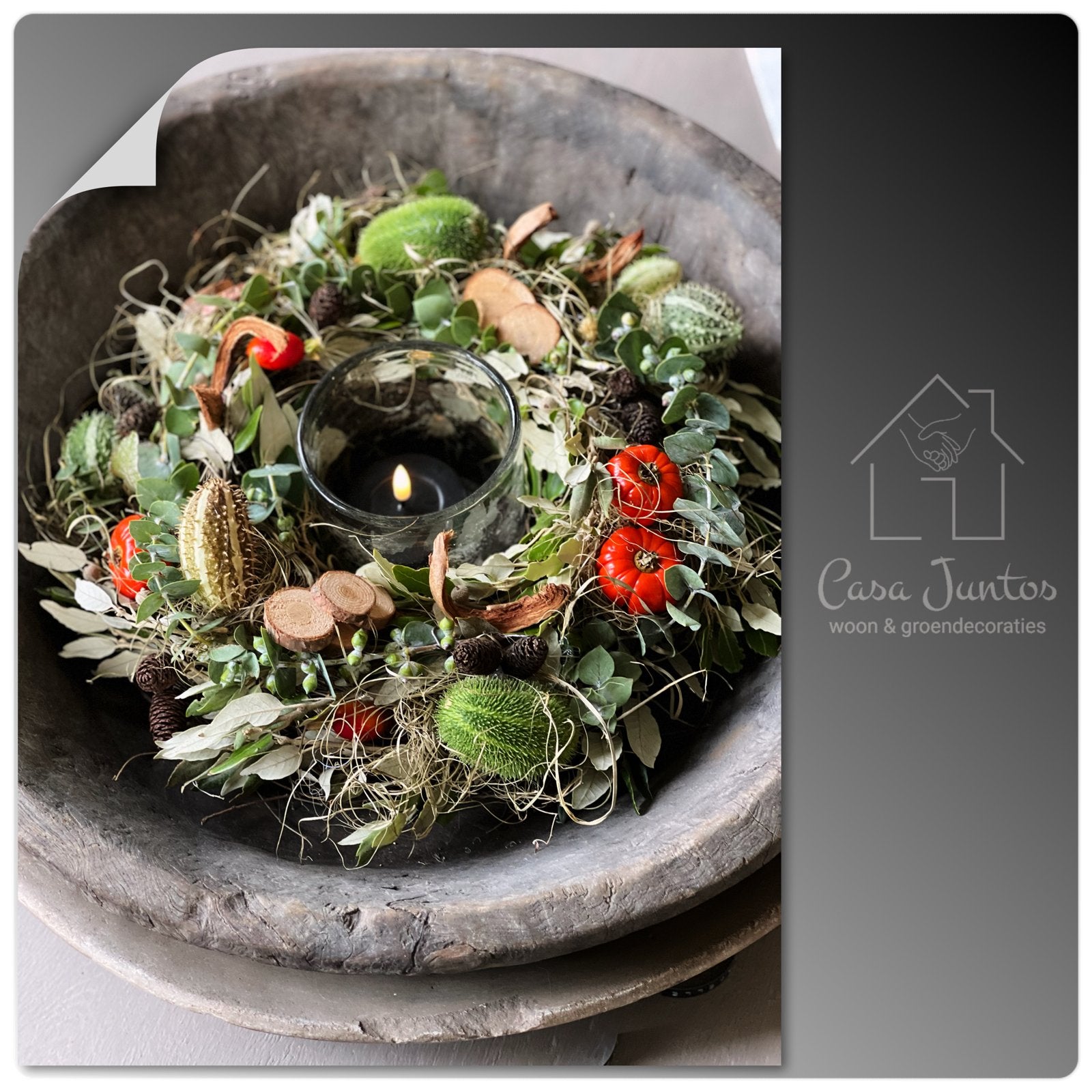 Herfstkrans, Huis en Inrichting, 30 cm, Krans, Nieuw, Ophalen of Verzenden