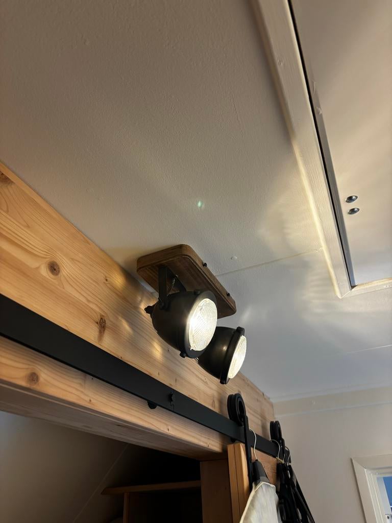 Retro Plafond-/Wandlamp - Perfect Werkend, Huis en Inrichting, Lampen | Spots, Ophalen, Gebruikt, Metaal of Aluminium, Led
