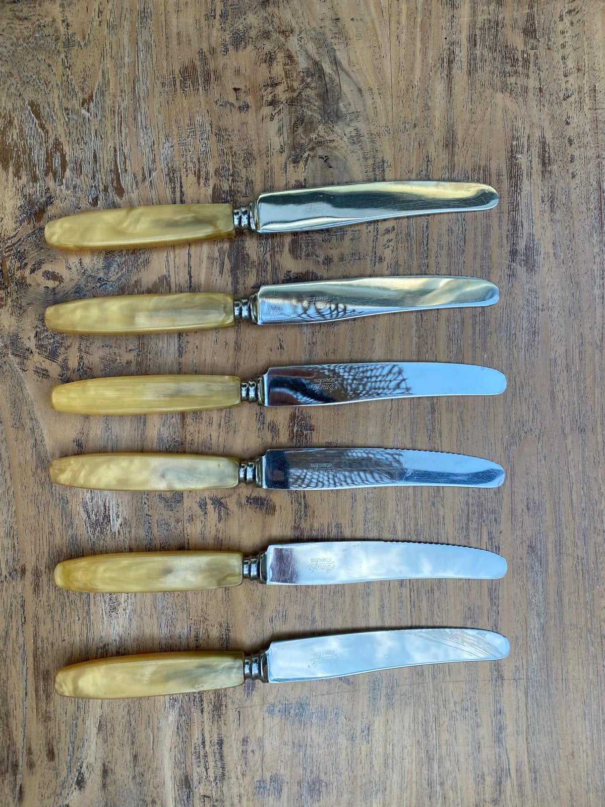 Set van 6 vintage messen van het merk Amefa, Ophalen of Verzenden