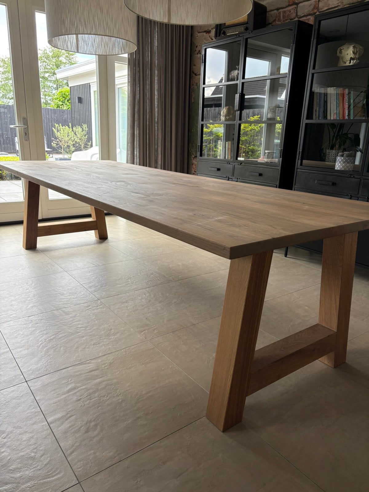 Mooie Eiken eettafel 3x110m, Huis en Inrichting, Tafels | Eettafels, Ophalen, 200 cm of meer, 50 tot 100 cm, Zo goed als nieuw