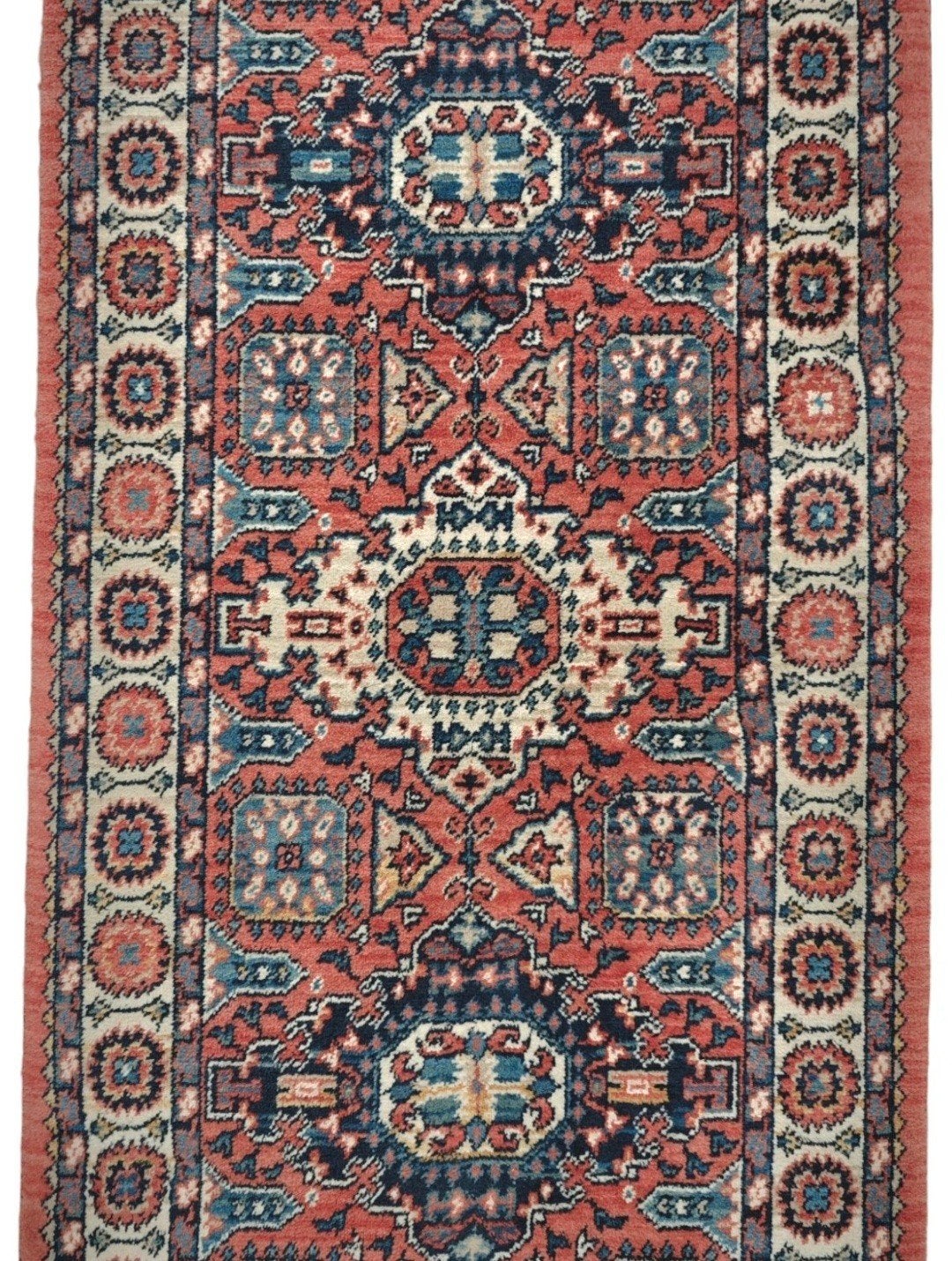Vintage oosters wol Kadjar tapijt loper orange 73x297cm, Perzisch, Klassiek, Oosters, 200 cm of meer, Www.hypepopup.nl, Zo goed als nieuw