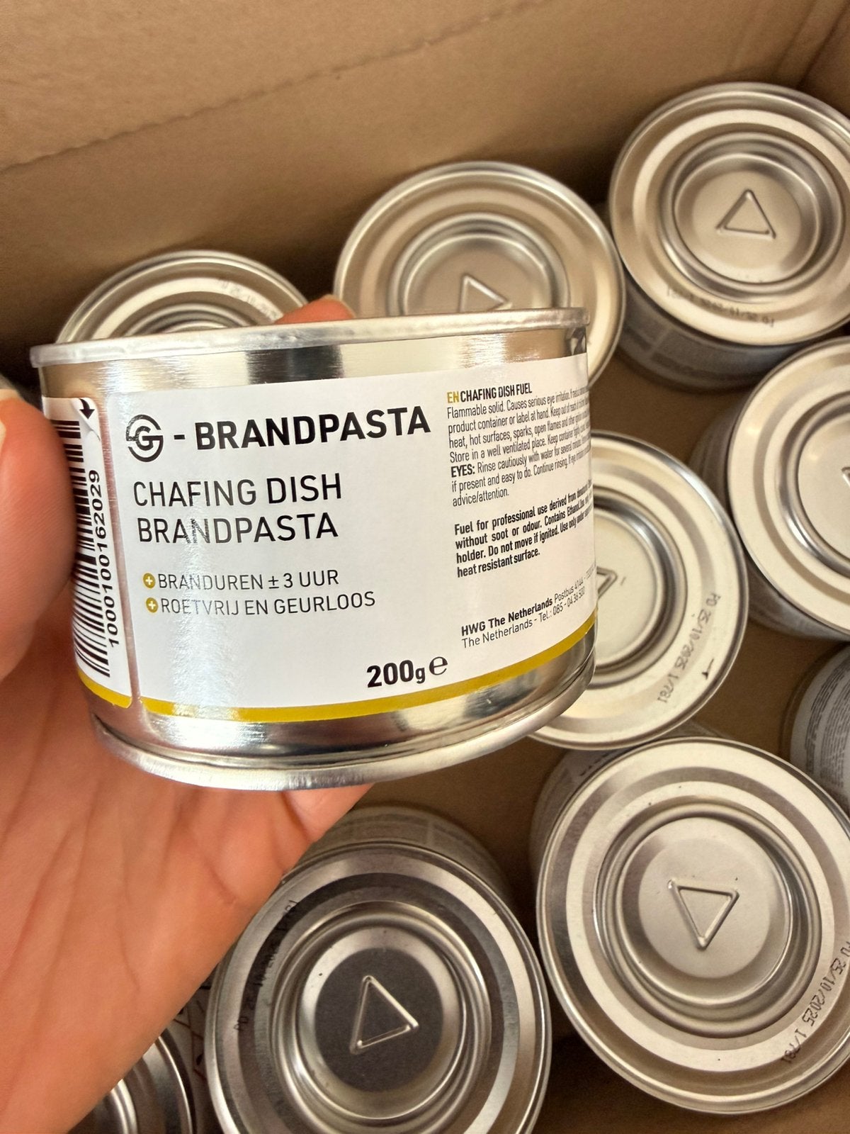 12x Chafing Dish Brandpasta 200 g, Ophalen of Verzenden, Zo goed als nieuw