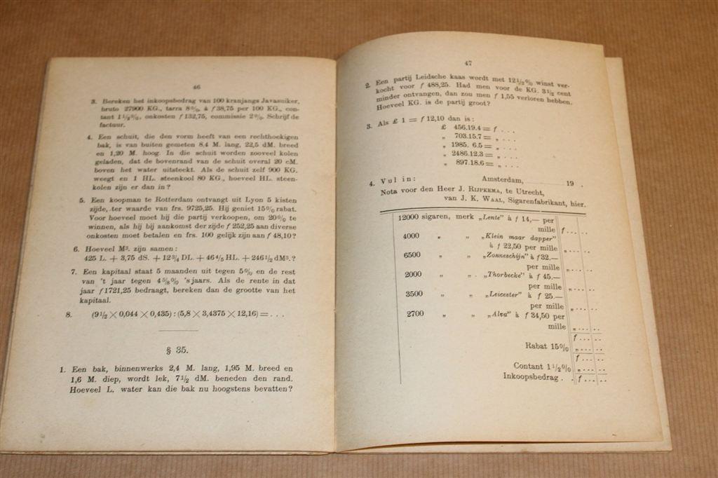 Zèlf Denken en Doen II — Antiek Rekenboek [1924], Boeken, Schoolboeken, Ophalen of Verzenden, Gelezen, Overige niveaus, Geschiedenis