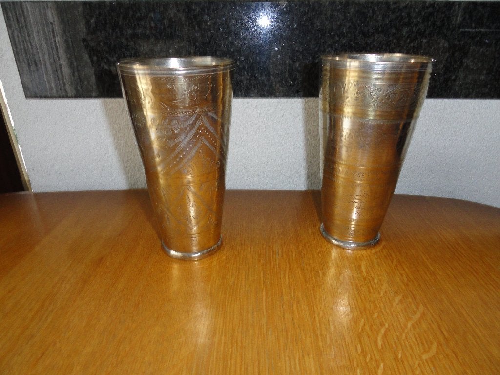 2 antieke bruidsbekers - India, Ophalen, Koper