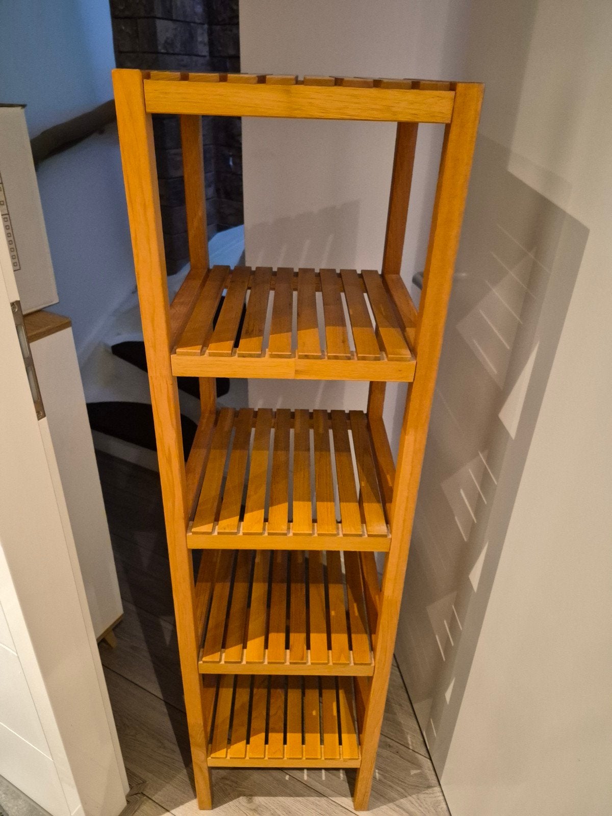 Houten badkamerrek met 5 planken, Huis en Inrichting, Ophalen, Zo goed als nieuw