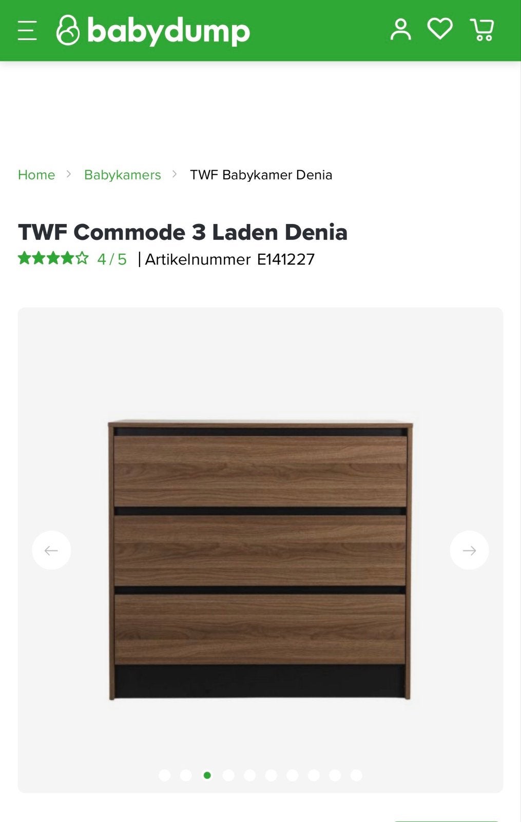 TWF Commode 3 Laden Denia - Zo goed als nieuw, Ophalen, Zo goed als nieuw, 75 tot 100 cm, Minder dan 50 cm