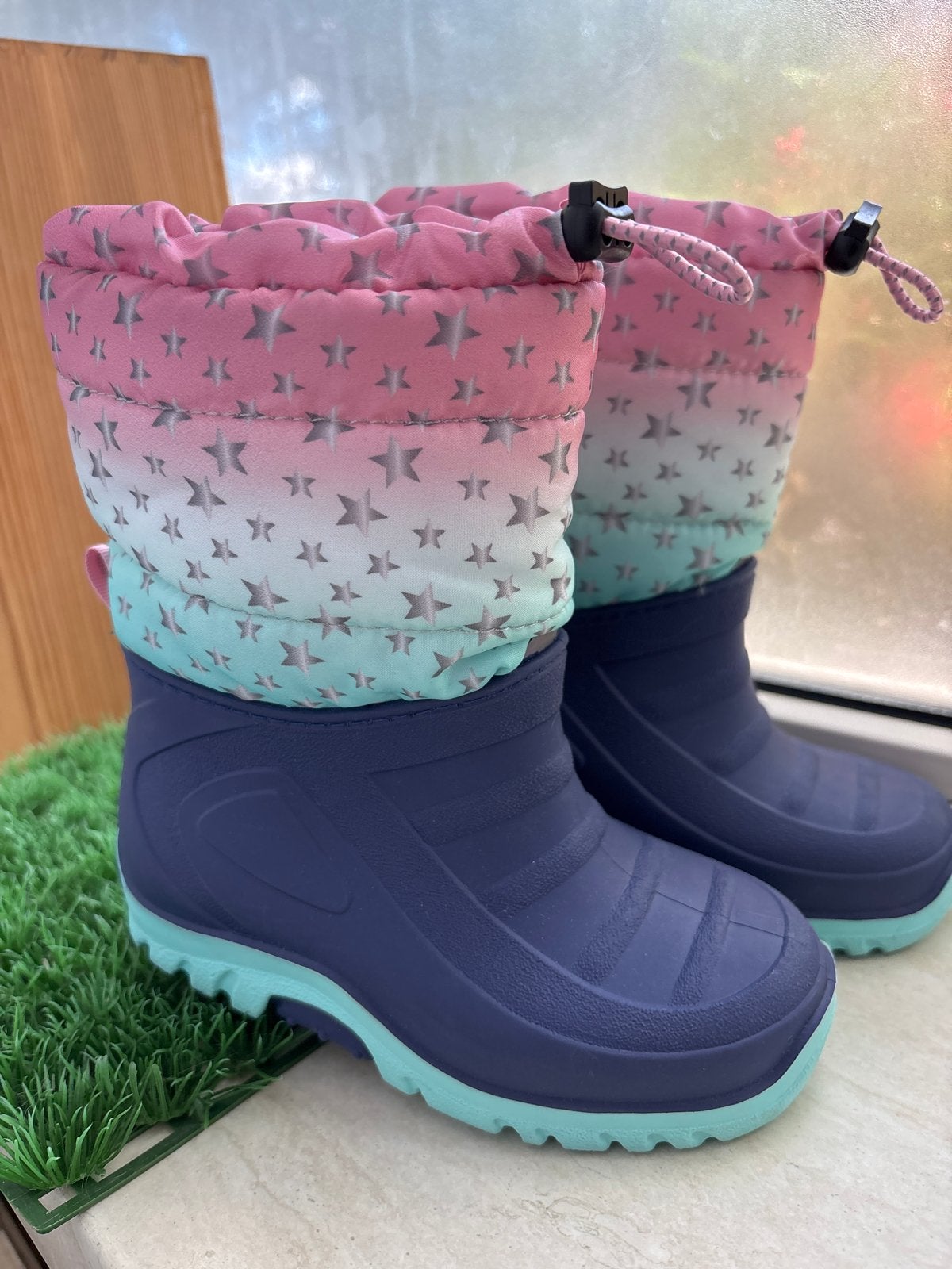 Ski/winter laarsjes EU 26 roze blauw ster, Jongen of Meisje, Nieuw, Ophalen of Verzenden, Laarzen